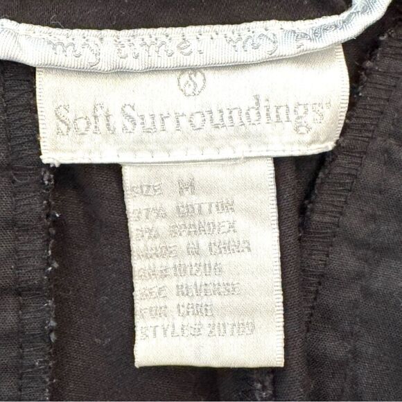 Soft Surroundings Black Chino Capri Pants Sz M - Picture 8 of 11